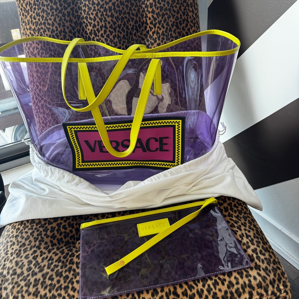 Versace PVC Purple Giant Tote